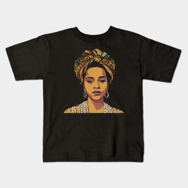 The art of Lauryn Hill Kids T-Shirt by Aldrvnd